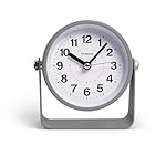 Analog Alarm Clock, Silent Non-Ticking Quartz Movement, Battery-Operated with Snooze & On-Demand Light, Easy to Set Gentle Wake Bedside Desk Clock, Ideal for Home, Travel, Office (Gray) - Image 4
