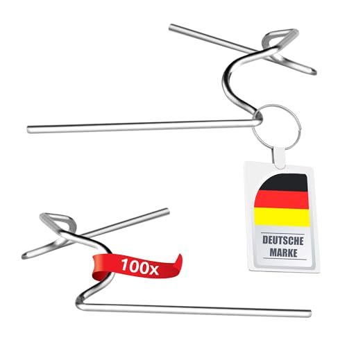 ECENCE 100 Gewächshaus-Klammern Edelstahl verzinkt Rostfrei und Sturmfest für Gewächshaus & Glashaus Hohlkammerstegplatten 95mm x 35mm