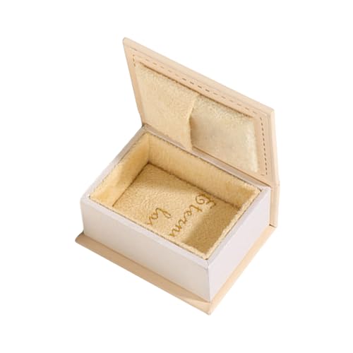 FLYXF Elegant Styles Book Shaped Like Jewelry Storage Holder with Seal Home Accessory for Rings and Ear Studs