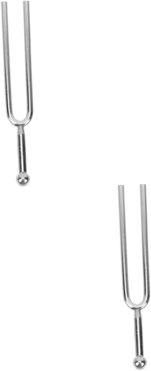 Toyvian 2pcs Multipurpose Round Tuning Fork for Violin Guitar Other Instruments Tuner Tool for Accurate Pitch and Music Tuning