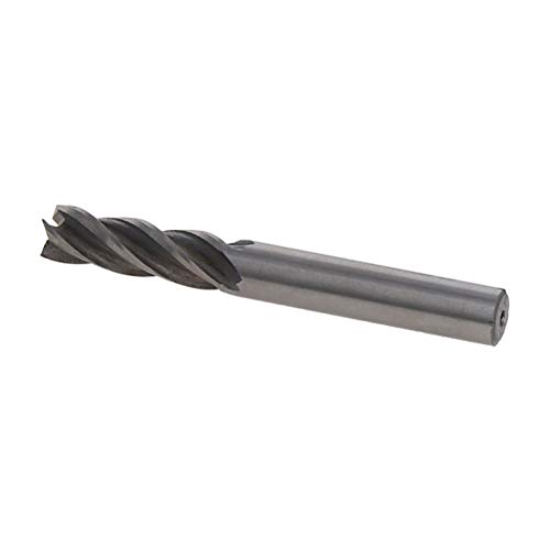 Image of Auniwaig 5 /16-Inch Straight Shank End Mill Cutter, 4-Flute End Mill Bits,HSS-AL Spiral Bits, Round Shank Milling Cutting Tool for Stainless Steel Alloy Copper Metal 1Pcs