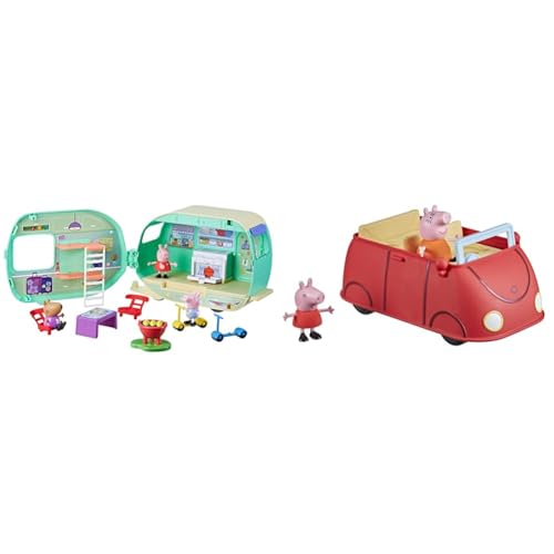 Peppa Pig Peppas Wohnanhänger Spielset & Peppa’s Adventures Peppas rotes...