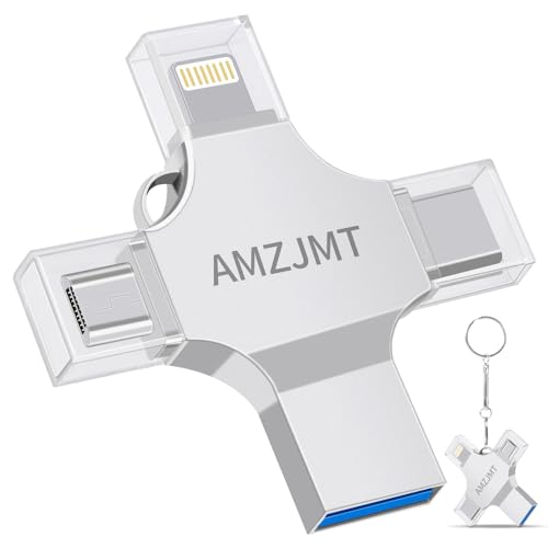 AMZJMT Memoria USB 4 en 1, Memoria Externa 999GB, Unidad Flash USB de 999GB para teléfonos móviles, computadoras, portátiles y más