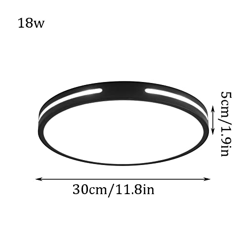 Luminaire de plafond ultra fin noir pour petits espaces bas