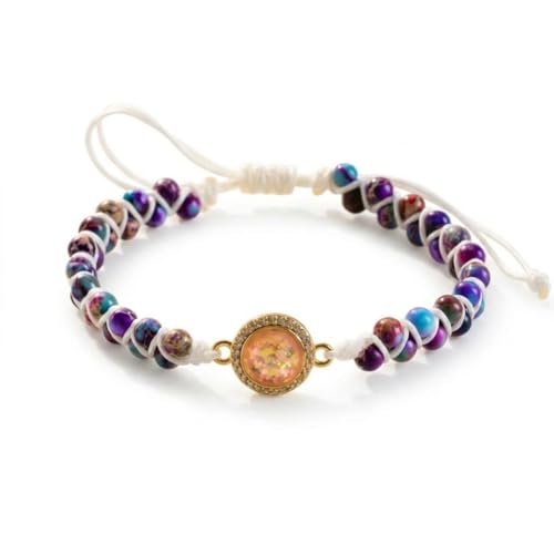 Image of YGLINE Stone Bead Yoga Meditation Bracelet Healing Crystal Double Layer Natural Gemstone Beaded Relax Anxiety Bracelets for Women Men