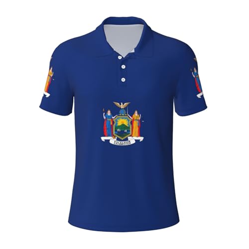 Chemise à manches courtes pour homme motif New York en maille respirante