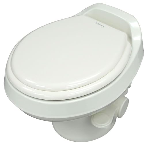 Dometic 301 Niedrigprofil-Toilette für Wohnmobil, Weiß