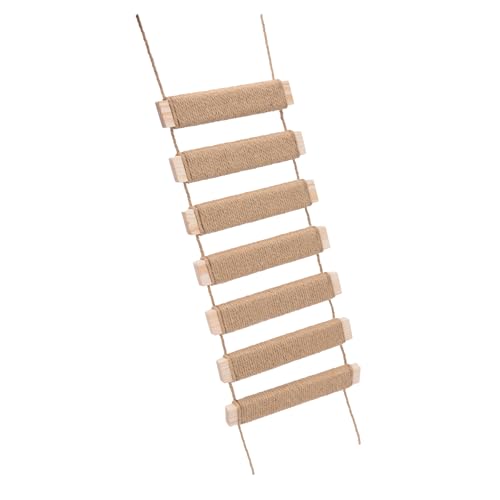 20 in Cat Ladder Outdoor, Cat Climbing Ladder, Climbing Rope Ladder for Cats, Wall Climbing Bridge for Pets Climbing Frame Functional Pet Wall Furniture