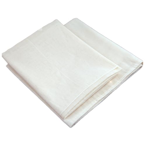 Gatuida 2 piezas Paños de Muselina de Algodón sin Blanquear Filtro Reutilizable Ultrafino para Colar Jugos Queso Kombucha y Yogur Tela de Algodón Puro para Cocina y Prensado de Frutas