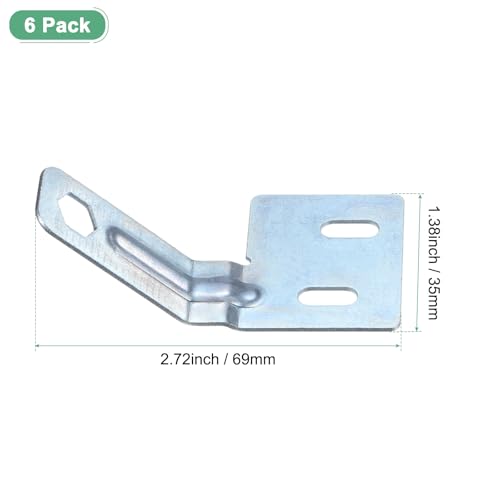 Kit de reparación de hardware para puertas plegables M METERXITY, 6 unidades, alineador superficial de acero inoxidable para puertas de clóset miniatura 3