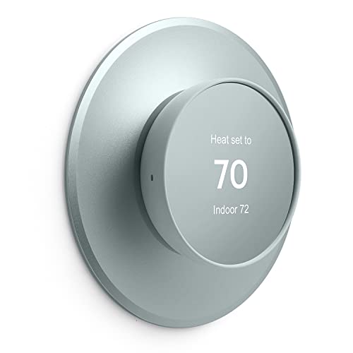 POPMAS Metal Wall Plate Cover Compatible with 2020 New Google Nest Thermostat Kit Thermostat Accessory (Fog) by POPMAS - Used condition - US$18.23