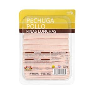 Pechuga de pollo Hacendado finas lonchas Paquete 200 g Pack 2