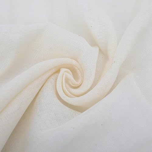 Image of 100% Muslin Cloth for Kitchen | Unbleached Cotton for Straining | Food Grade BPA Free | Chapati Roti Wrapping Fabric | Momos Idli Steaming -1x1.5 Meters, (100x150 Centimeters,White) (1.5 Meter)