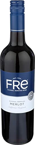 FRE Merlot Red Wine, Alcohol-Removed, 750mL Wine Bottle