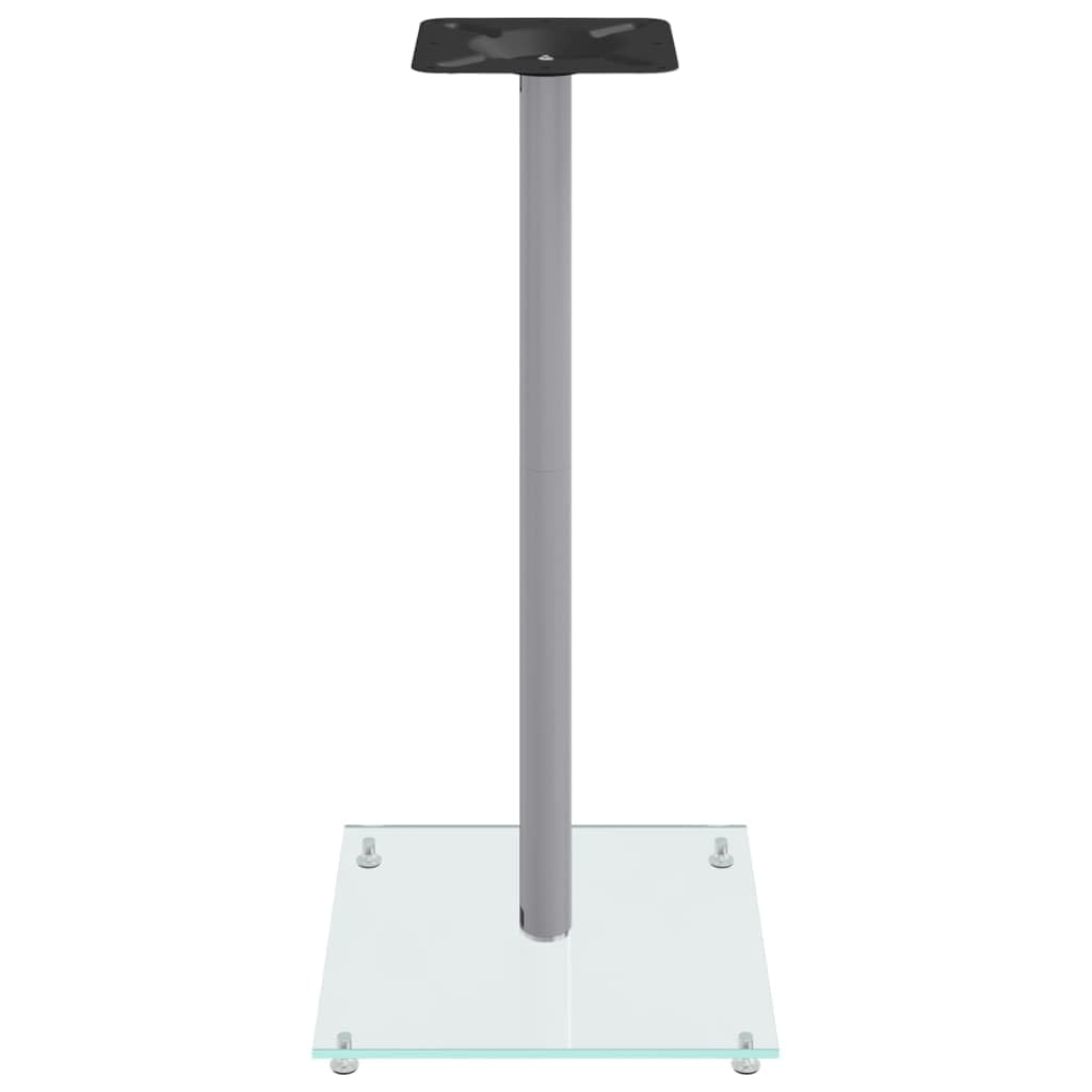 Pedane Casse 2pz Argento Vetro Temperato Design a 1 Pilastro,Dispositivi elettronici,o,Accessori o,Accessori per Altoparlante,Supporti per altoparlanti-51815