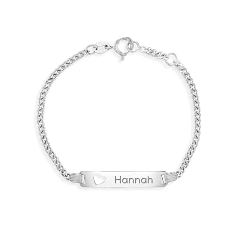 In Season Jewelry SS-02-00138 925 Sterling Silver Traditional Tag Id Open Heart Bracelet cover