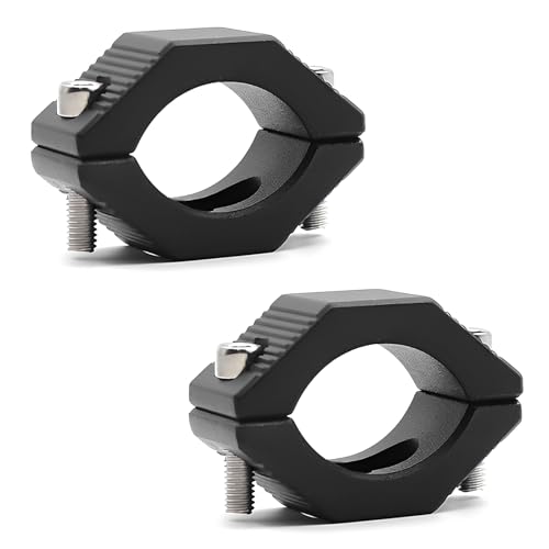 jose2015 Motorcycle Spotlight Tube Clamp Mount Bar Bracket Motorcycle Driving Fog Light Mounting Brackets Bumper Handlebar 21-35mm for Motorcycle Bicycle Offroad ATV SUV 2PCS