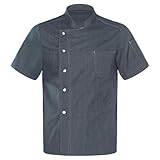 Veste de chef à manches courtes avec panneau en maille respirante sur le haut du dos, vous garde au frais et à l'aise dans la cuisine