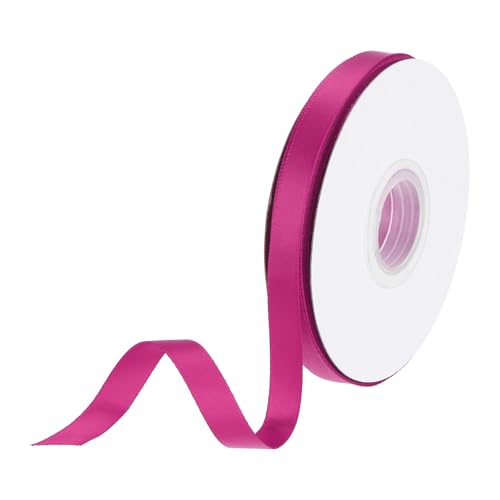 DMiotech 3/8 inch 25 Yards Satin Ribbon Thin Double Face Fabric Rose Red