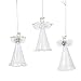 Fun Express Spun Glass Angel Ornaments with Star/Heart/Praying Hands (Set of 12) Christmas Religious Decor