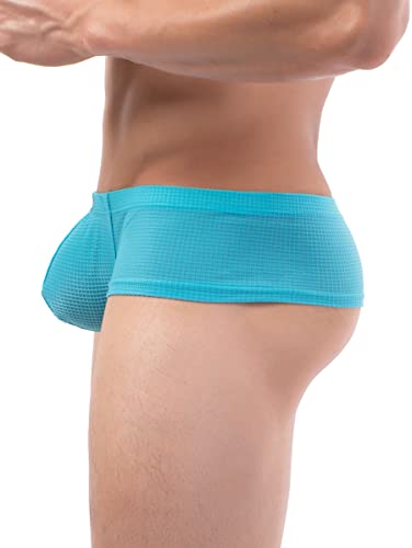 iKingsky Men's Sexy Cheeky Boxer Briefs Bright Color Thong Underwear Sexy Pouch T-back Under Panties for Men3