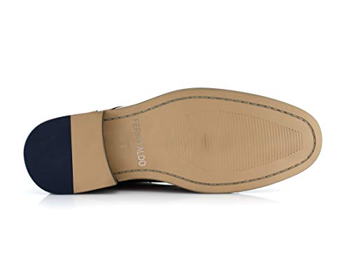 Image of Polar Fox Men's Classic Floral Derby Dress Shoes | Lace-Up Oxford Derby Collection | Derby Fashion Dress Shoes