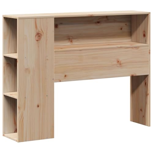 vidaXL Testiera con Ripiani 90 cm in Legno Massello di Pino, Testata Letto, testiera in Legno massello, testiera con Scomparti, testiera in Legno