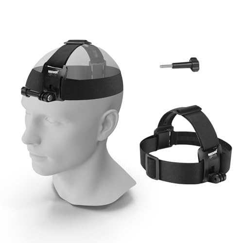 NEEWER Kopfbandhalterung kompatibel mit GoPro Hero 13 12 11 10 9 8 Black 7 Silver 7 White, verstellbare Kopfhalterung, Actionkamera Zubehör für POV Videoaufnahmen beim Radfahren und Surfen, GP-71 NEEWER Kopfbandhalterung kompatibel mit GoPro Hero 13 12 11 10 9 8 Black 7 Silver 7 White, verstellbare Kopfhalterung, Actionkamera Zubehör für POV Videoaufnahmen beim Radfahren und Surfen, GP-71