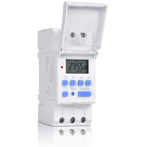Blackt Electrotech (BT41D): 16/240V AC Programmable Daily/Weekly Digital LCD Display Control Counter/Time Timer Relay Switch: DIN Rail Type (Warranty 12 Months)