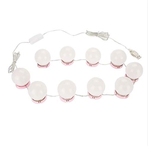 Preisvergleich Produktbild Kosmetikspiegel Eitelkeit LED Glühbirnen Kit USB-Ladeanschluss Kosmetik beleuchtet Schminkspiegel Birne Einstellbare Helligkeit Lichter gift (Color : As picture)