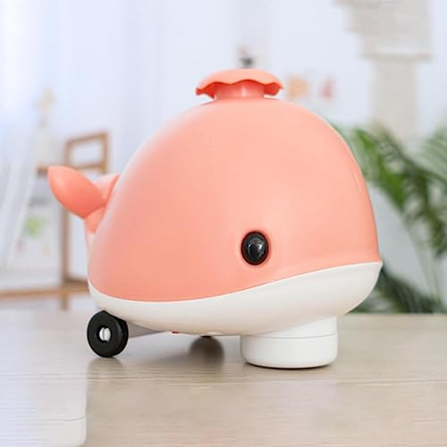 Image of Kidology Floating Ball Whale Toy, Electric Air Blowing Floating Ball Toy with Music | Unique Birthday Party Gifts for Kids Age 3+ (Pink)