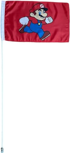 JLP 7' Foot Tall 5/16 Heavy Duty Flag Whip Yamaha Raptor Warrior YFZ450 Blaster ATV Whip Flag Can-am Mario, white