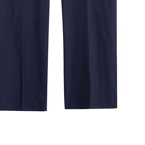 Men's Wrinkle-Resistant Flat-Front Chino Pant Stretch Solid Slim Fit Dress Pant Classic Casual Dress Pants3