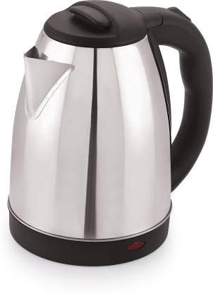 Eva CybeShop Fast Boiling Tea Kettle Cordless, Stainless Steel Finish Hot Water Kettle ? Tea Kettle, Tea Pot ? Hot Water Heater Dispenser Electric Kettle (2 L, Silver)