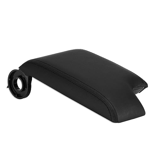 ILONPA Black Synthetic Center Console Lid Cover Compatible with 1999-2004 BMW E46 3 Series Armrest Box Cover 318I 318Is 323I 323Is 328I 328Is 323Ti 323Ci 328Ci 325I 325Ci 325Xi 330I 330Xi 330Ci