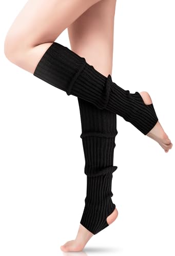 Image of Pleneal Leg Warmers for Women - Fashion Warm Ribbed Knit Leg Warmers 80s Accessories for Party Sports Yoga Dance