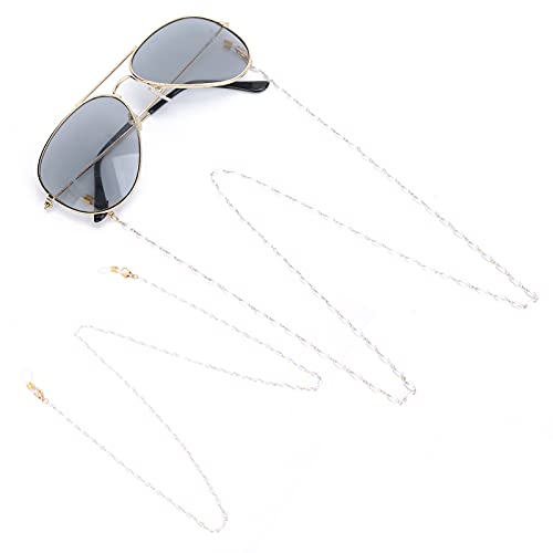 Corrente de óculos, Correntes decorativas Metal Anti Lost Frisado Corrente de óculos Portátil pérola