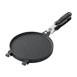SiaBiced Waffelhörnchenmaschine Aluminium Doppelpfanne Crepes Omelett Antihaft Küchenbackform für Backen Gastronomie Haushalte, 17cm