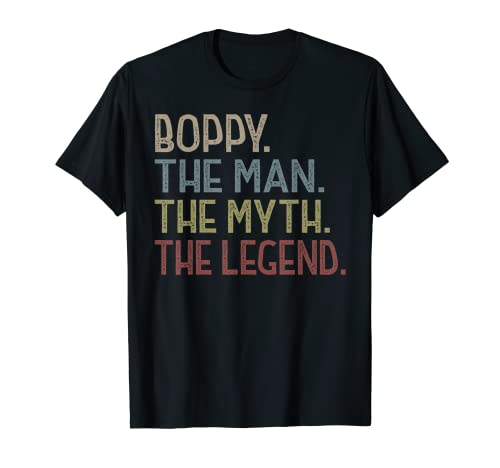 Mens Boppy Man Myth Legend Design for Men Father's Day Boppy T-Shirt