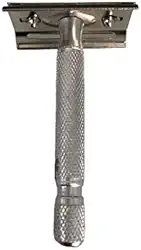 Aparelho de Barbear Antigo de Metal Vintage Prata Unissexo Adulto Consciente do Meio Ambiente Durável