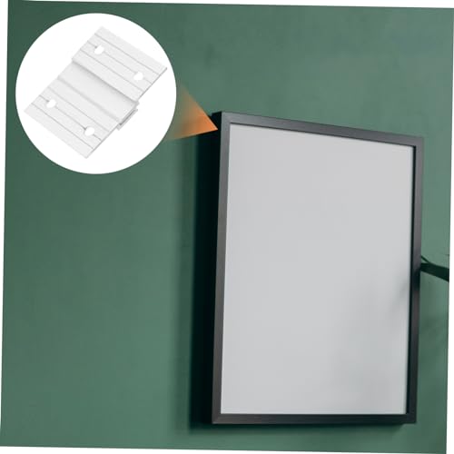 Image of 1Set Clip Picture Hangers Heavy Duty Mirror Mounting Brackets Easy Install Clips for Artwork Photos Wall Panels Screws Versatile Hanging Hardware
