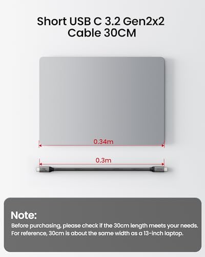 Image of Silkland USB C Data Cable 20Gbps, 1FT USB C to USB C Cable, 240W Charging (Pack of 2)