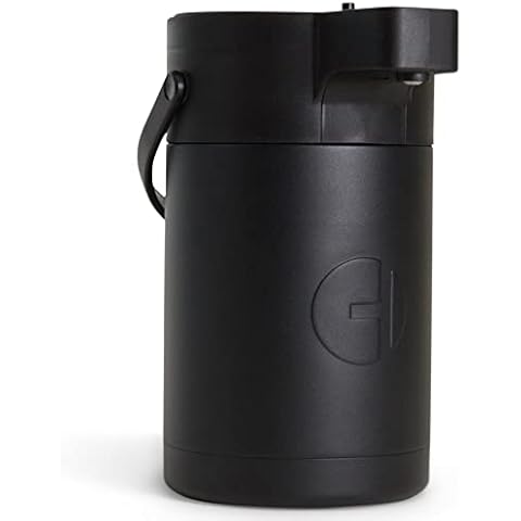 Hastings Collective Airpot Coffee Dispenser with Pump 2.5 Liter - Insulated Stainless Steel Thermal Coffee Carafe 12 Hour Hot/24 Hour Cold - Hot Beverage Dispenser for Water Coffee Tea (Black) Cover