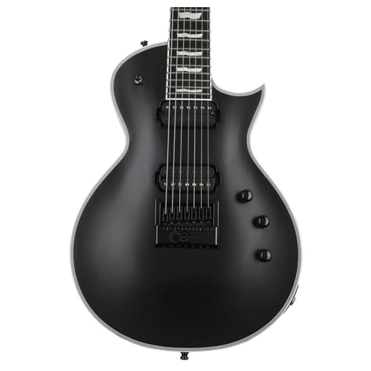 ESP E-II Eclipse-7 Evertune - Black Satin