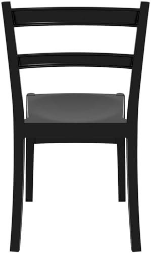 Chaise de jardin empilable noire Tiffany résistante UV - 6