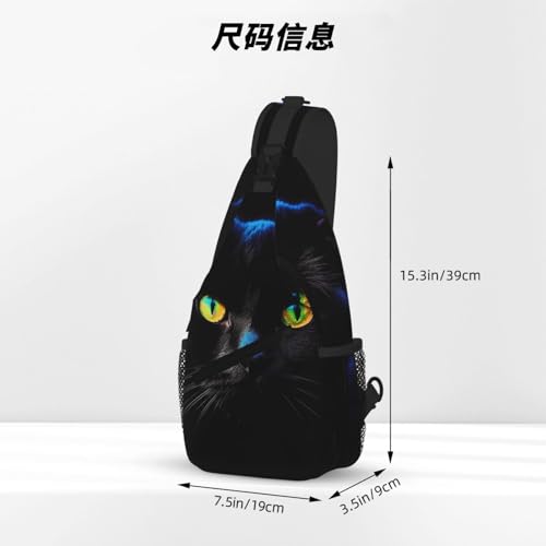 Sling Bag para mujer y hombre bolso cruzado de viaje negro miniatura 4