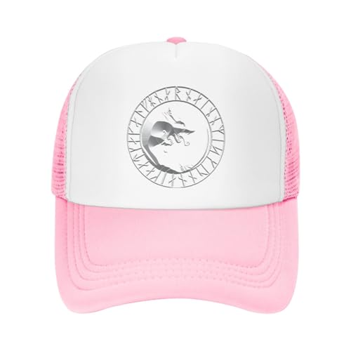 Viking Norse Wolf Trucker Hat Snapback Mesh Baseball Cap Unisex2