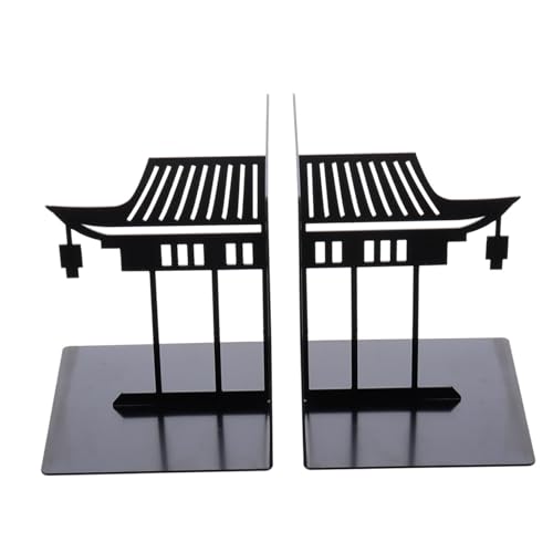 Étagère métallique style chinois Zerodeko serre-livres de bureau