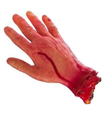 GIRLYZ Attire Halloween Broken Hand, Scary Fake Broken Severed Hand Body Prank Party Prop, Bloody Prop Hand for Haunted House Halloween Vampire Party