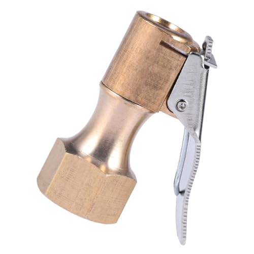 GRIRIW Tire Air Chuck with Clip Adapter Durable Quick Connect Tire Inflator Nozzle for Air Compressors Lightweight Portable Design for Cars Emergencies